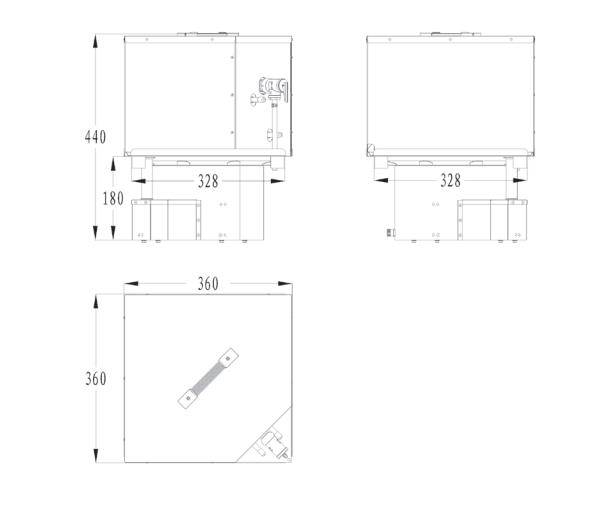 比来孚燃油燃气热水器安装尺寸图
