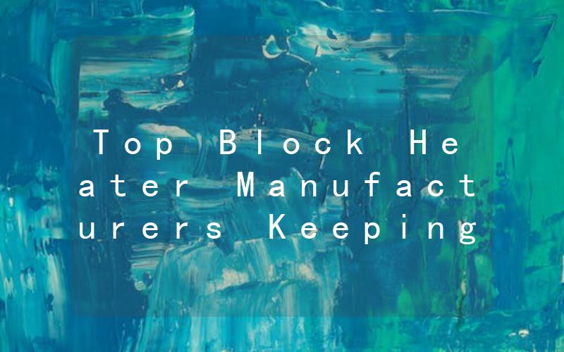 Top Block Heater Manufacturers Keeping Your Vehicle Warm in Cold Weather