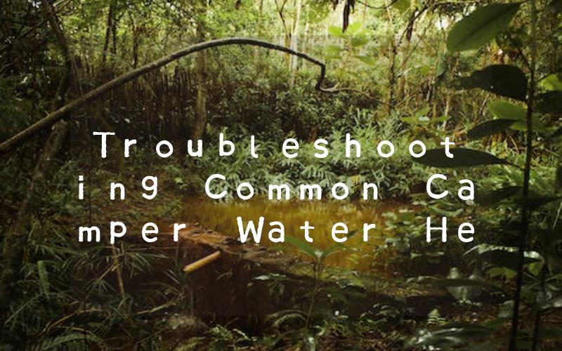 Troubleshooting Common Camper Water Heater Problems A Comprehensive Guide